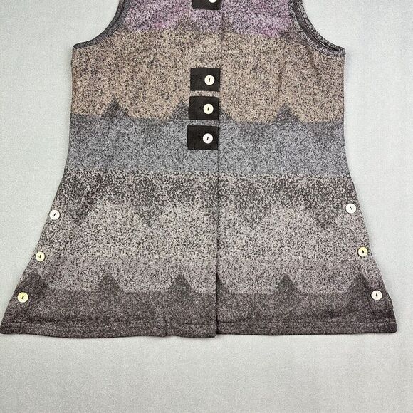 John Mark Tunic Vest Top Womens S Gray Artsy Geometric Print Western Boho Soft - Picture 3 of 15